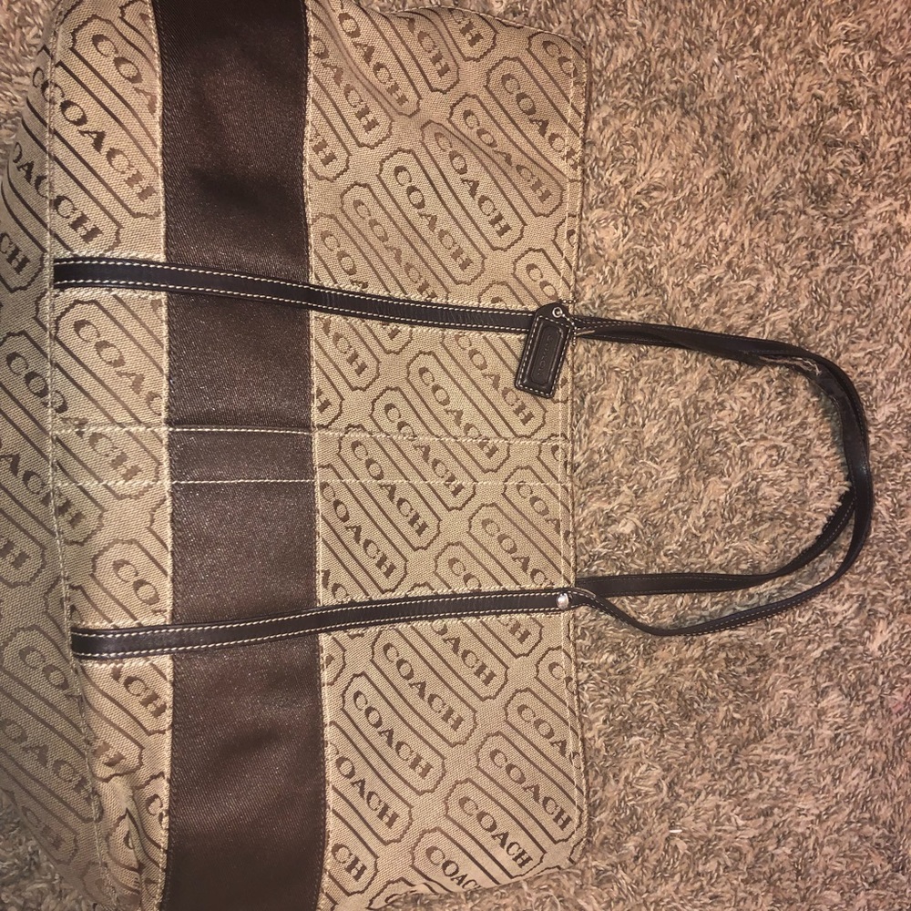 Large Coach canvas purse